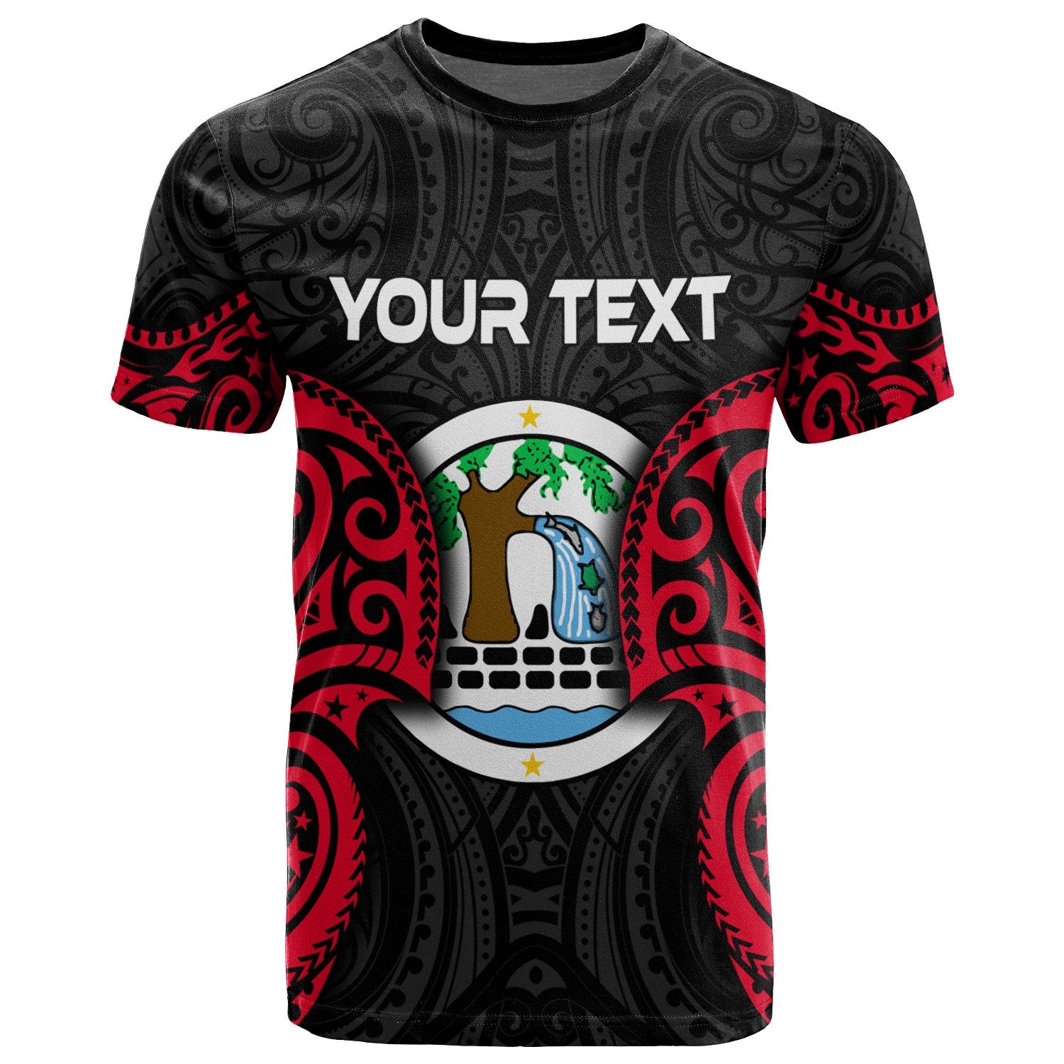 Palau Ngiwal Polynesian Custom T Shirt Palau Spirit Unisex Black - Polynesian Pride