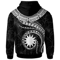 Nauru Polynesian Zip up Hoodie Nauru Waves (White) - Polynesian Pride