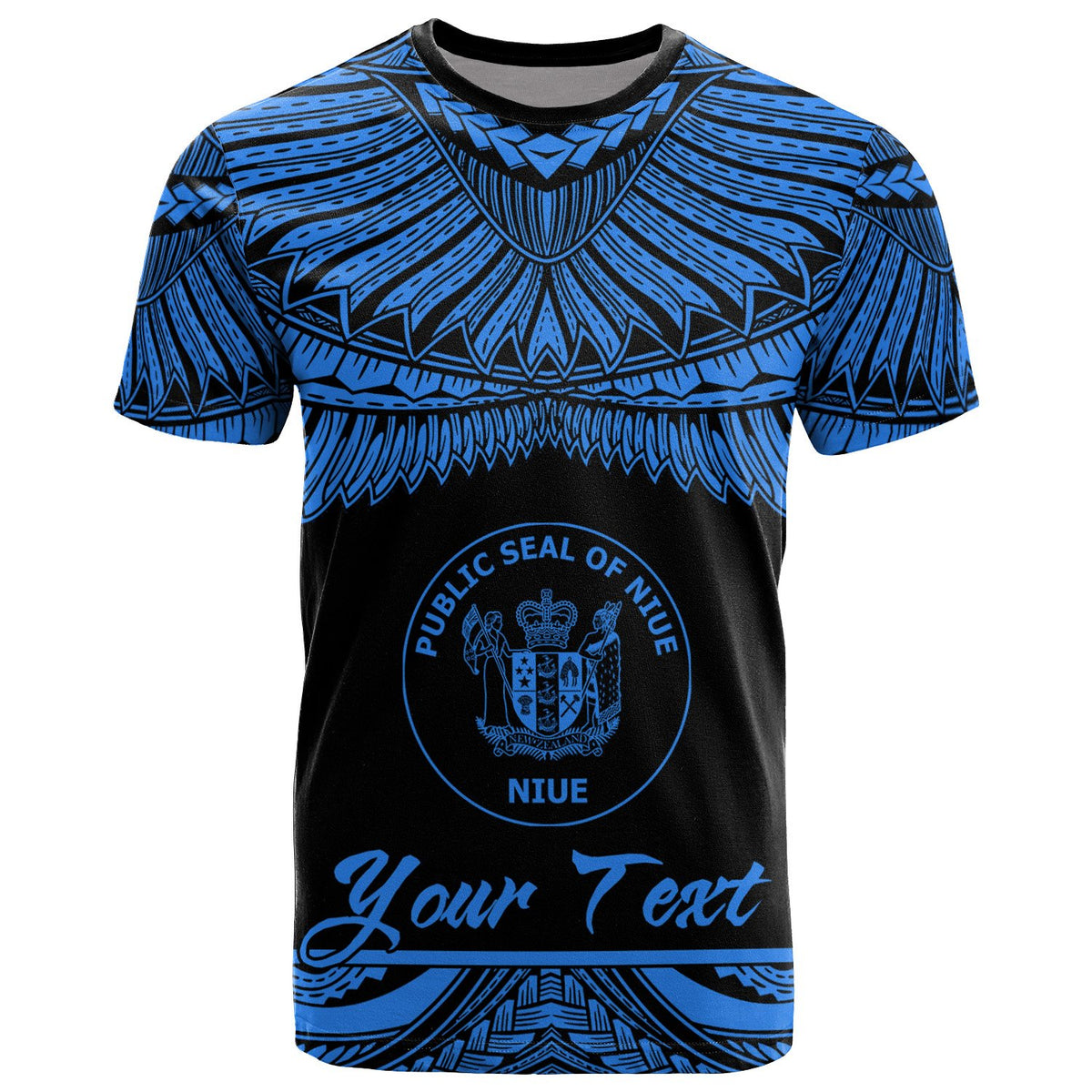 Niue Polynesian Custom T Shirt Niue Pride Blue Version Unisex Blue - Polynesian Pride