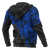 Cook Islands Polynesian Zip up Hoodie Blue Turtle - Polynesian Pride
