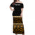 (Custom Personalised) New Zealand Off Shoulder Long Dress Maori Simple Gold LT13 Women Gold - Polynesian Pride