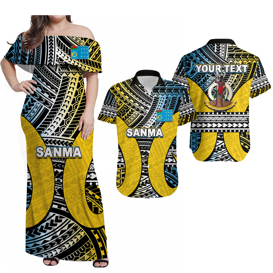 Custom Matching Hawaiian Shirt and Dress Polynesian Sanma Of Vanuatu LT6 Art - Polynesian Pride