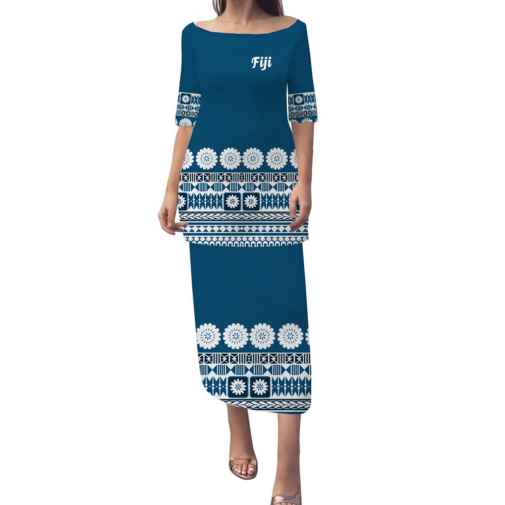 bula party dress Personalised Fiji Mermaid Dress Bula Fijian Tapa Pattern
