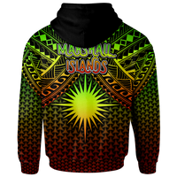 Polynesian Marshall Islands Hoodie Reggae Vintage Polynesian Patterns - Polynesian Pride