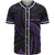 Fiji Polynesian Custom Personalised Baseball Shirt - Purple Tribal Wave Unisex Purple - Polynesian Pride