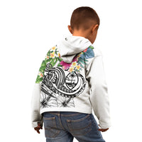 Guam Polynesian Zip up Hoodie Summer Plumeria (White) - Polynesian Pride