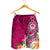 FSM Custom Personalised Men's Short - Turtle Plumeria (PINK) - Polynesian Pride