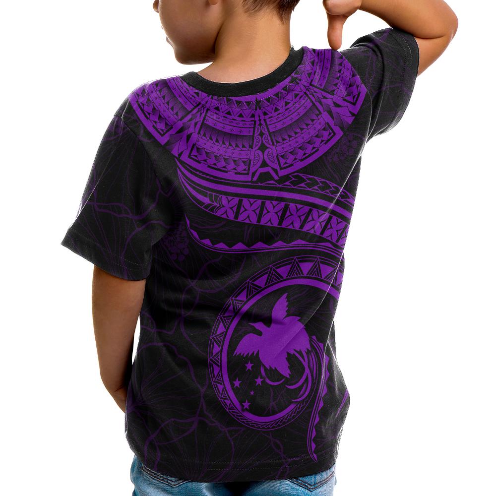 Papua New Guinea Polynesian T Shirt Papua New Guinea Waves (Purple) - Polynesian Pride