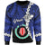 Papua New Guinea Autonomous Region of Bougainville Province Polynesian Custom Personalised Sweater - Tribal Wave Tattoo Unisex Blue - Polynesian Pride