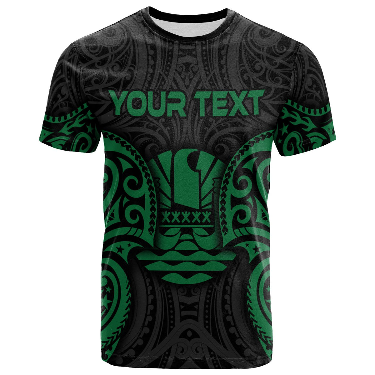 Tahiti Polynesian Custom T Shirt Tahiti Spirit Green Unisex Art - Polynesian Pride