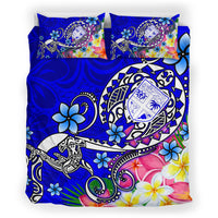 Fiji Bedding Set - Turtle Plumeria (Blue) - Polynesian Pride