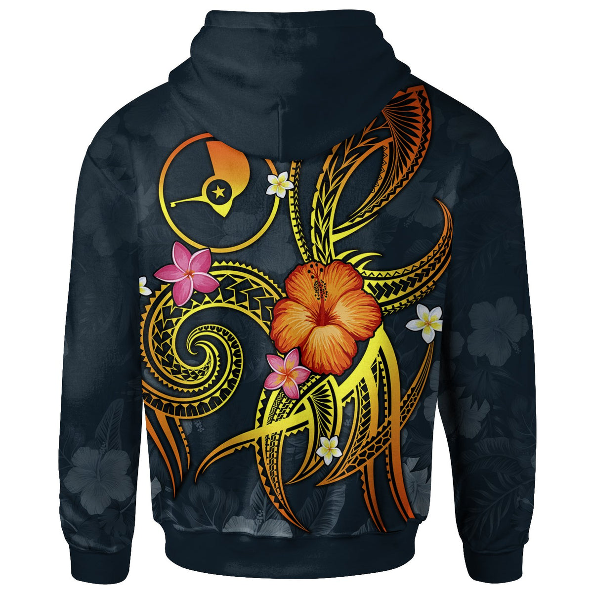 YAP Polynesian Custom Zip up Hoodie Legend of YAP (Blue) - Polynesian Pride