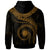 Marshall Islands Polynesian Custom Zip up Hoodie Marshall Islands Waves (Golden) - Polynesian Pride