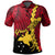Papua New Guinea Polynesian Custom Polo Shirt Tribal Wave Tattoo Flag Color Unisex Red - Polynesian Pride