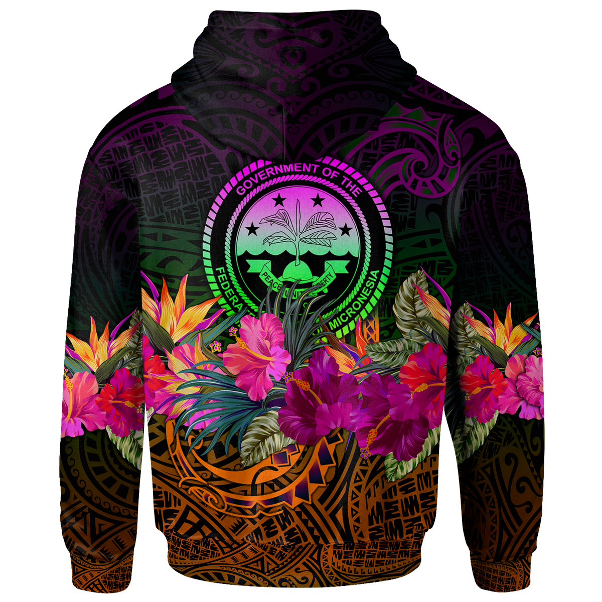 Federated States of Micronesia Hoodie Summer Hibiscus - Polynesian Pride