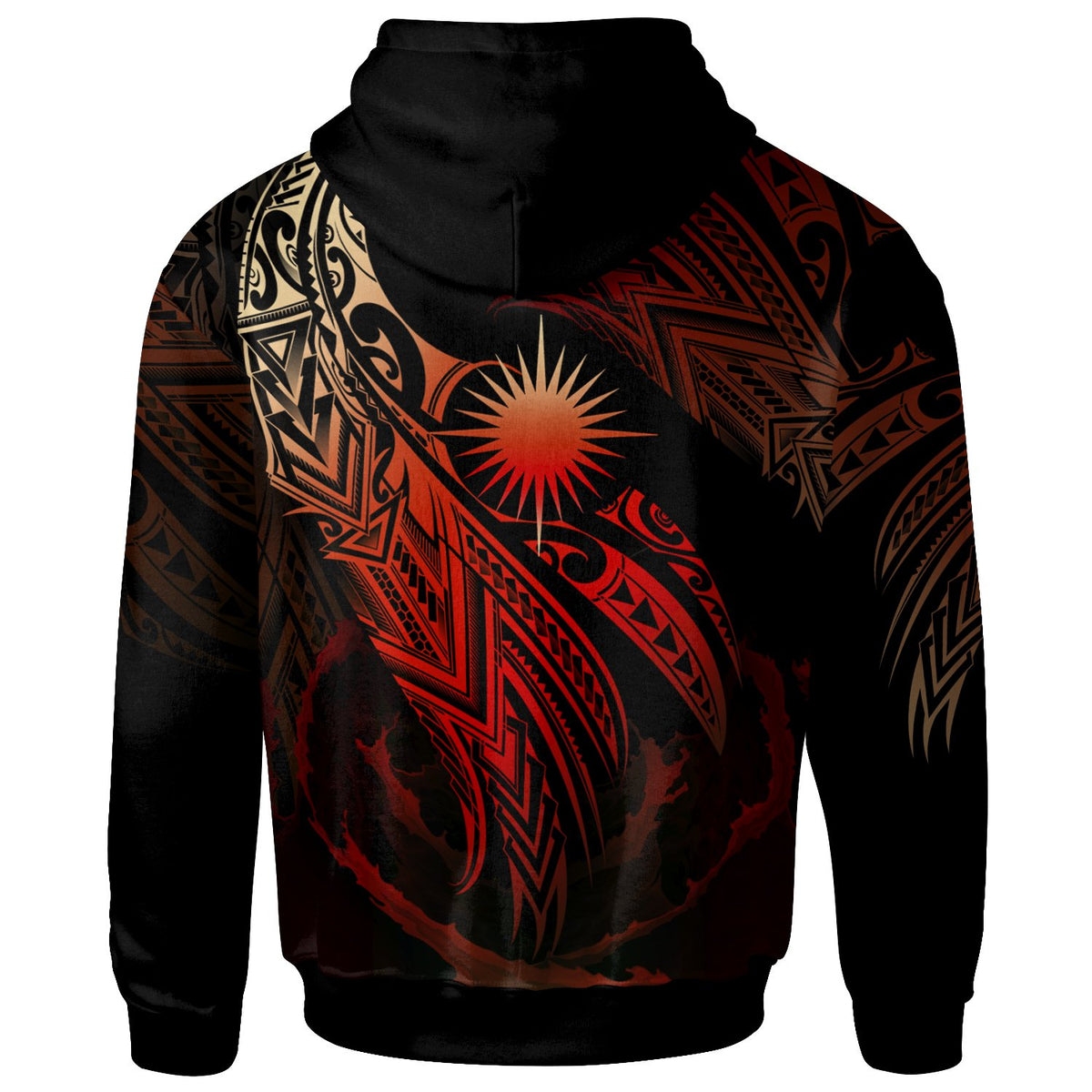 Marshall Islands Polynesian Hoodie Legend Red Version - Polynesian Pride