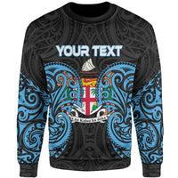 Fiji Polynesian Custom Personalised Sweater - Spirit Style Blue Unisex Blue - Polynesian Pride