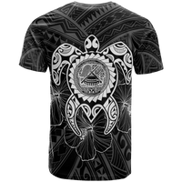 American Samoa Polynesian T Shirt Vintage Polynesian Turtle (White) - Polynesian Pride