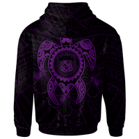 Hawaii Polynesian Custom Hoodie Vintage Polynesian Turtle (Purple) - Polynesian Pride