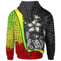 Cook Islands Polynesian Hoodie Reggae Turtle with Hook - Polynesian Pride
