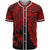 Tonga Polynesian Custom Personalised Baseball Shirt - Tribal Wave Tattoo Red Unisex Red - Polynesian Pride