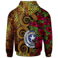 Northern Mariana Islands Polynesian Hoodie Hibiscus Vintage - Polynesian Pride