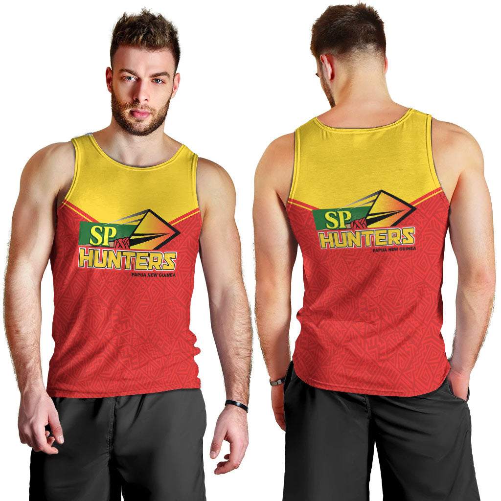 Papua New Guinea SP Hunters Pride Men Tank Top - LT12 Red - Polynesian Pride