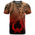 Pohnpei Polynesian Custom Personalised T-shirt - Tribal Wave Tattoo Red Ver 2