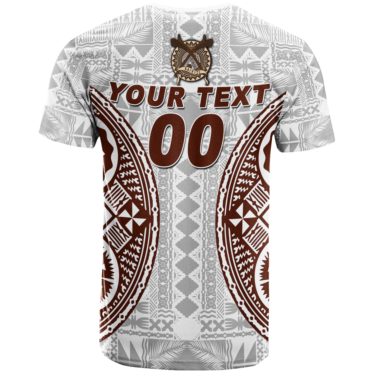 Custom Fiji Kaiviti Tapa Pattern T Shirt LT12 - Polynesian Pride