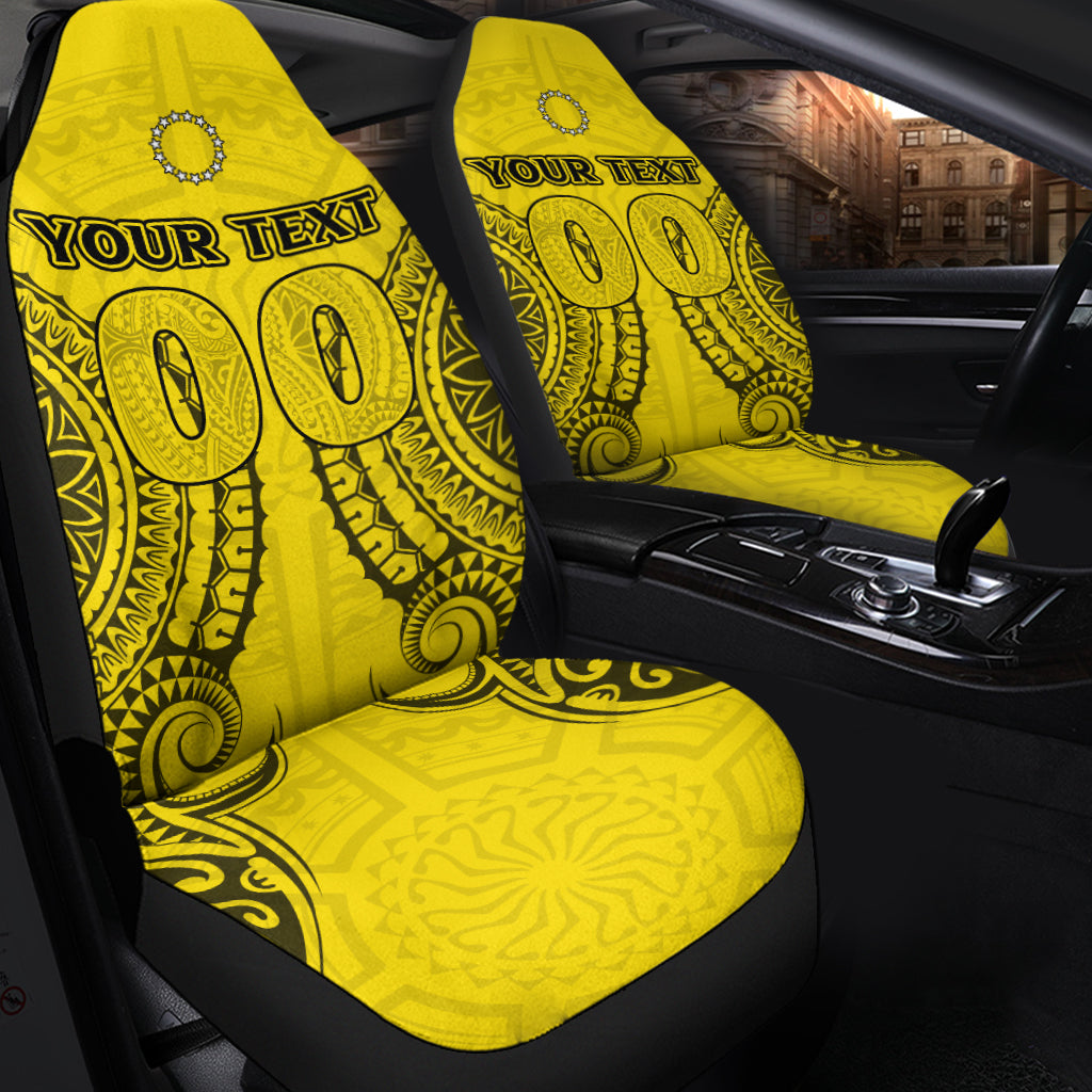 (Custom Personalised) Cook Islands Aitutaki Car Seat Covers - Tribal Pattern - LT12 - Polynesian Pride