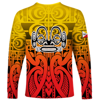 (Custom Personalised) Marquesas Islands Marquesan Tattoo Long Sleeve Shirt - LT12 - Polynesian Pride