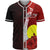 Palau Polynesian Custom Personalised Baseball Shirt - Coat Of Arm With Hibiscus Unisex Red - Polynesian Pride
