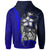 Cook Islands Polynesian Zip up Hoodie Blue Turtle with Hook - Polynesian Pride