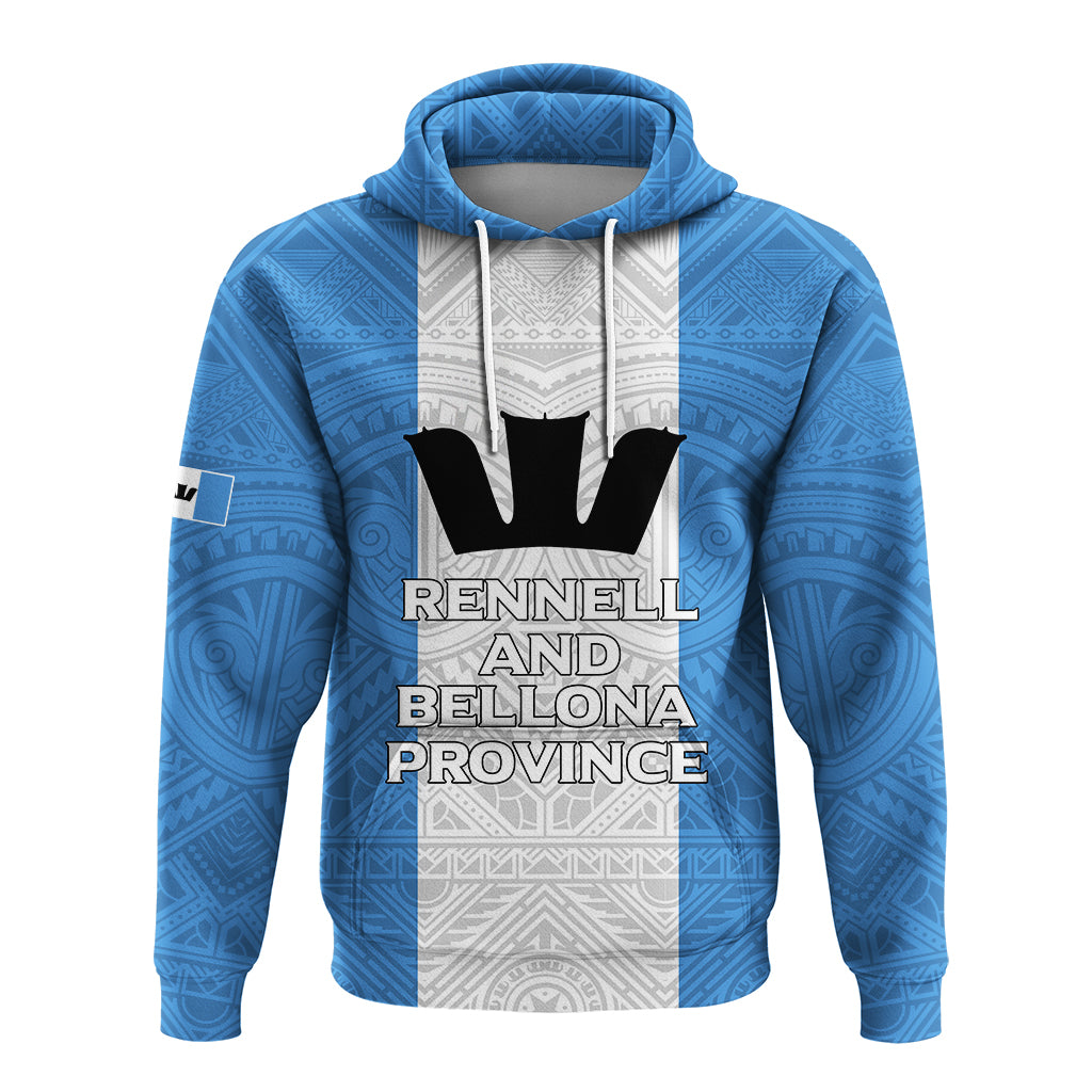 Custom Solomon Islands Rennell and Bellona Province Hoodie Tribal Pattern LT12 - Polynesian Pride