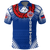 Custom Toa Samoa Rugby Ula Fala Art Polo Shirt LT12 Blue - Polynesian Pride