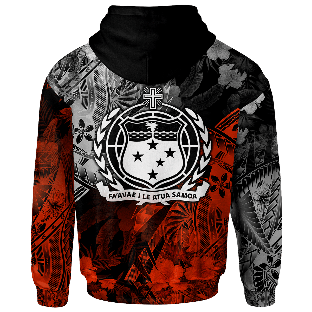 Samoa Polynesian Zip up Hoodie Vintage Polynesian Style - Polynesian Pride