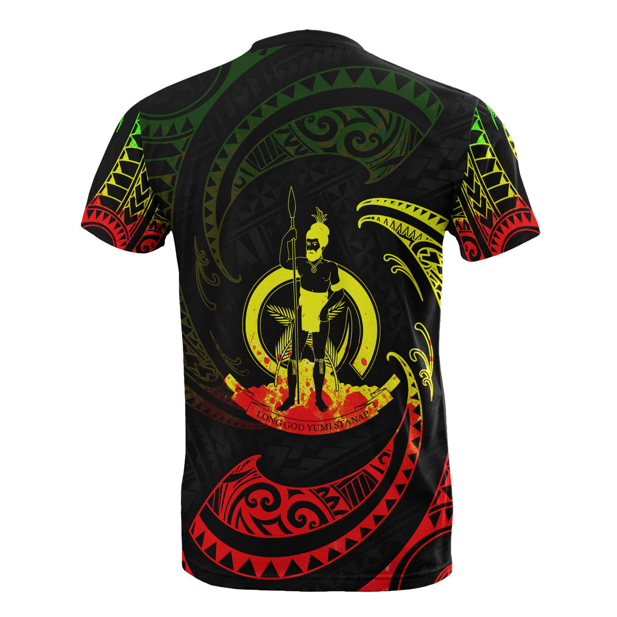Vanuatu Polynesian T Shirt Reggae Tribal Wave - Polynesian Pride