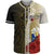 Philippines Polynesian Custom Personalised Baseball Shirt - Coat Of Arm With Hibiscus Gold Unisex Gold - Polynesian Pride
