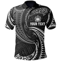 Samoa Polynesian Custom Polo Shirt White Tribal Wave Unisex White - Polynesian Pride
