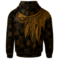 Federated States of Micronesia Custom Hoodie Polynesian Wings (Golden) - Polynesian Pride