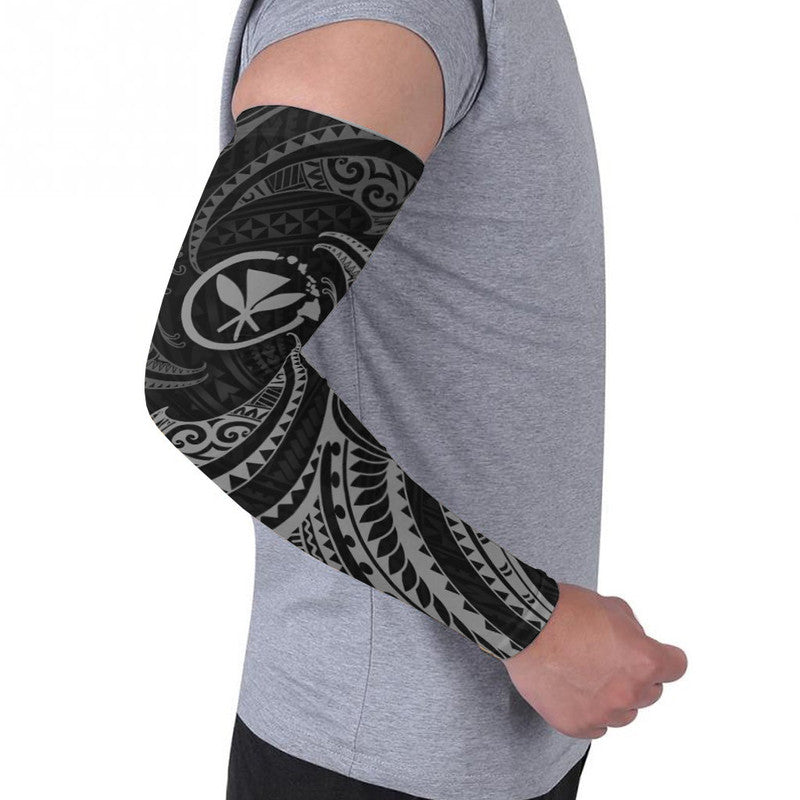 Polynesian Hawaii Arm Sleeve - Black Tribal Wave LT9 - Polynesian Pride