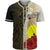 Palau Polynesian Custom Personalised Baseball Shirt - Coat Of Arm With Hibiscus Gold Unisex Gold - Polynesian Pride