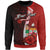 Fiji Polynesian Custom Personalised Sweater - Coat Of Arm With Hibiscus Unisex Red - Polynesian Pride