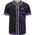 Papua New Guinea Polynesian Custom Personalised Baseball Shirt - Purple Tribal Wave Unisex Purple - Polynesian Pride