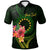 Cook Islands Polynesian Custom Polo Shirt Floral With Seal Flag Color Unisex Green - Polynesian Pride