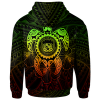 Hawaii Polynesian Hoodie Vintage Polynesian Turtle (Reggae) - Polynesian Pride