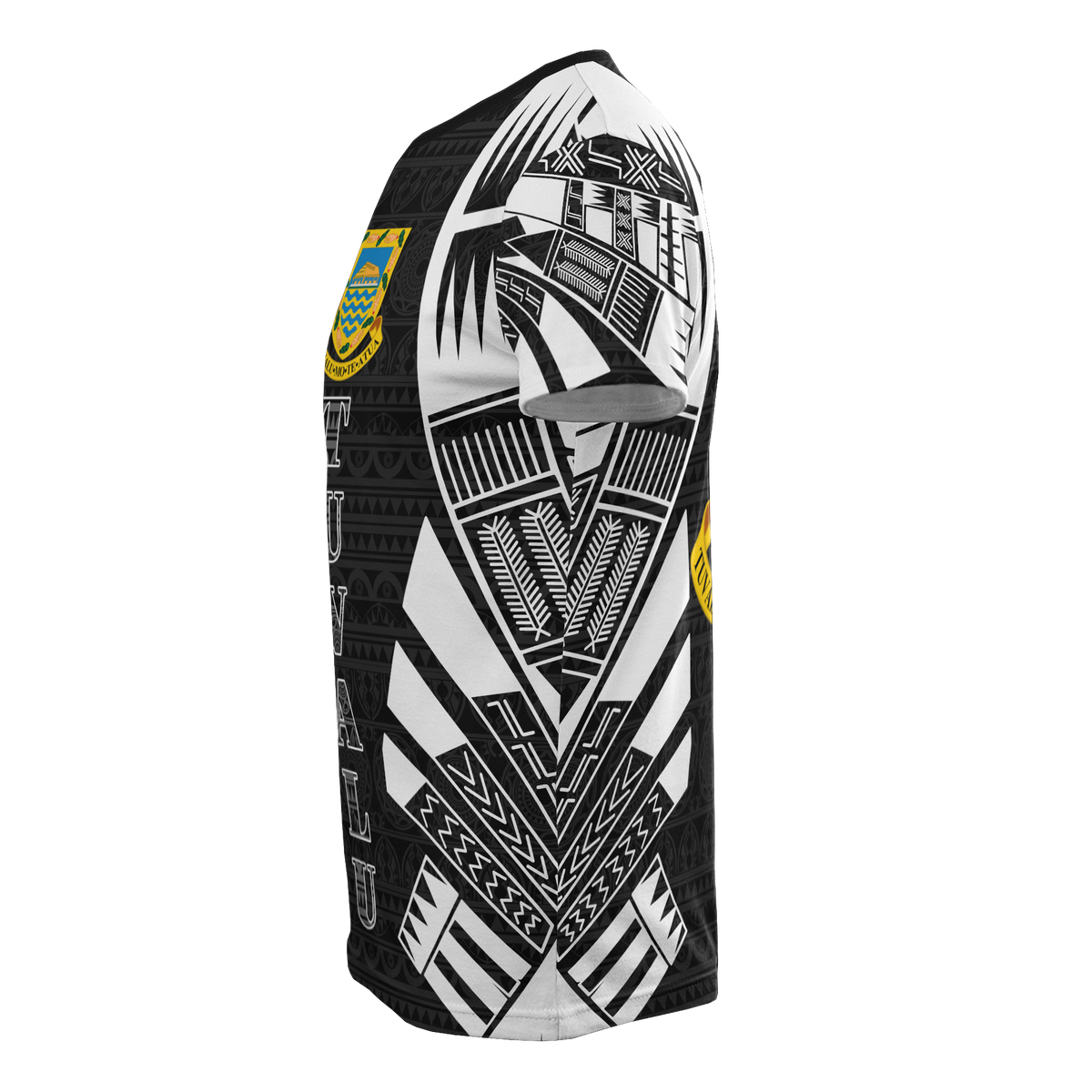 Tuvalu T Shirt Tuvaluan Coat of Arms Polynesian Tattoo Style - Polynesian Pride