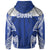 Guam Polynesian Zip up Hoodie Pattern With Seal Blue Version - Polynesian Pride