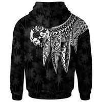 Tonga Hoodie Polynesian Wings (White) - Polynesian Pride