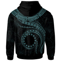 Cook Islands Polynesian Zip up Hoodie Cook Islands Waves (Turquoise) - Polynesian Pride